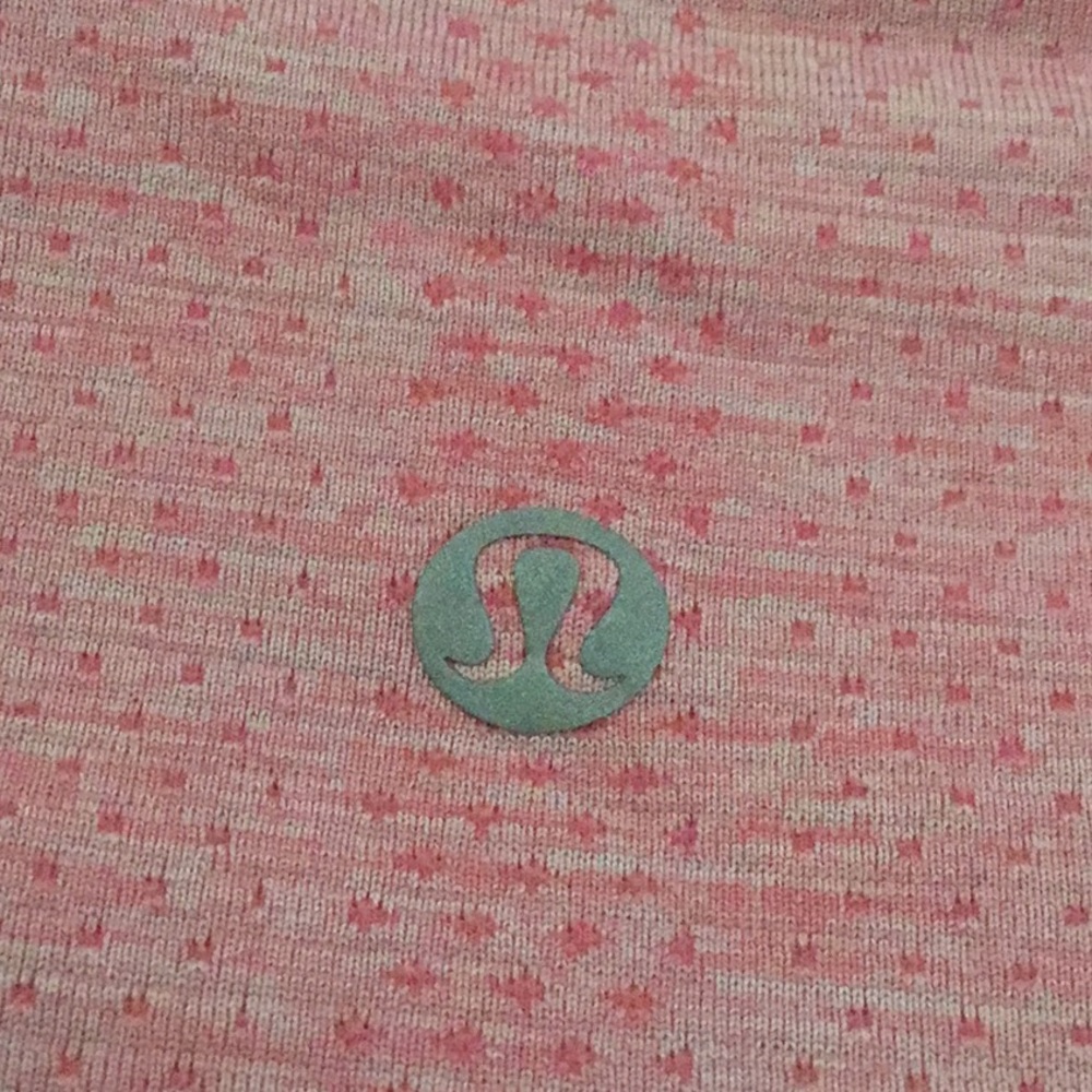 Pink race length lulumon shirt